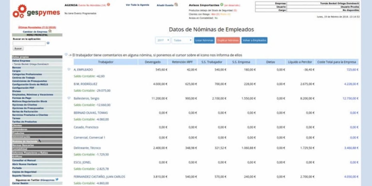 Los Mejores Programas De Nominas Para Pymes Del Momento Software B2b 0451